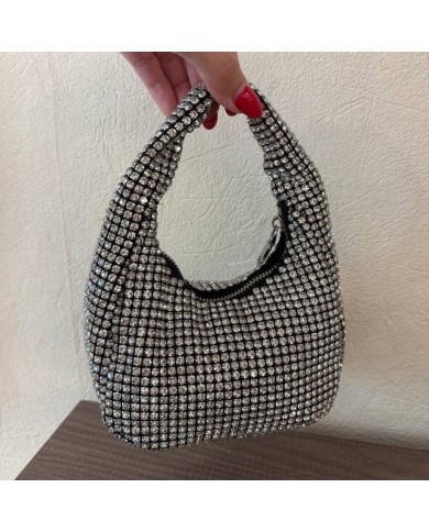 BOLSO BRILLO PLATA