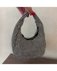 BOLSO BRILLO PLATA