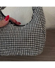 BOLSO BRILLO PLATA