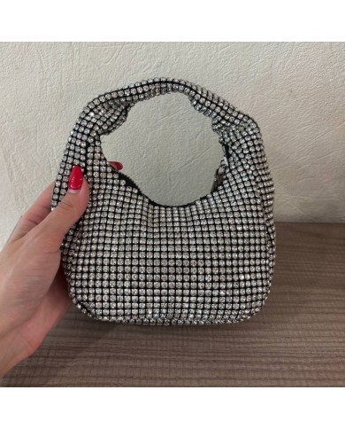 BOLSO BRILLO PLATA