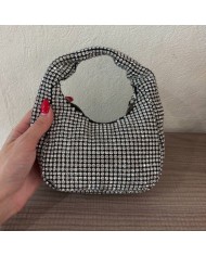 BOLSO BRILLO PLATA