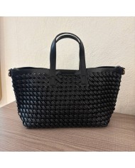 BOLSO TRENZADO NEGRO