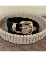 CINTURÓN NEGRO DORADO