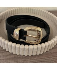 CINTURÓN NEGRO DORADO