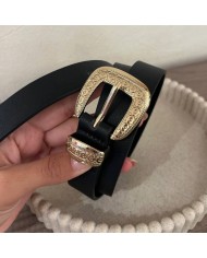 CINTURÓN NEGRO DORADO