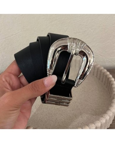 CINTURÓN NEGRO PLATA