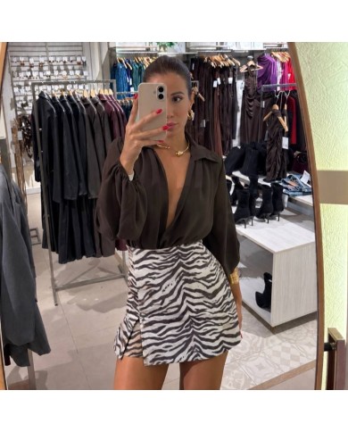 FALDA PANTALÓN ZEBRA TAUPÉ