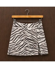 FALDA PANTALÓN ZEBRA TAUPÉ