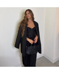 PANTALÓN TRAJE PUÑO NEGRO