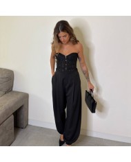 PANTALÓN TRAJE PUÑO NEGRO