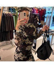 VESTIDO TUL ESTAMPADO CHOCO