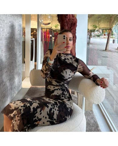 VESTIDO TUL ESTAMPADO CHOCO