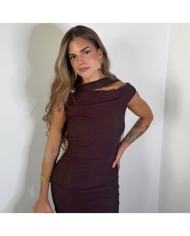 VESTIDO TUL LAZADA CHOCO