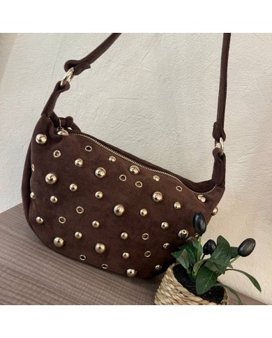 BOLSO ANTE TACHAS CHOCO