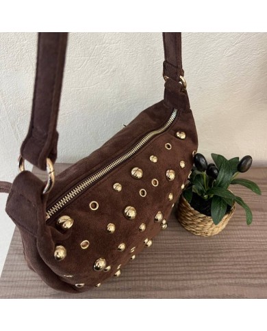 BOLSO ANTE TACHAS CHOCO
