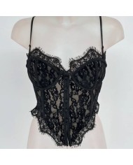 CORSET BOTONES NEGRO