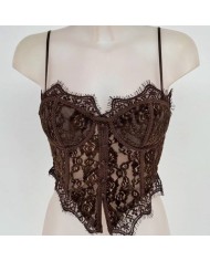 CORSET BOTONES CHOCO