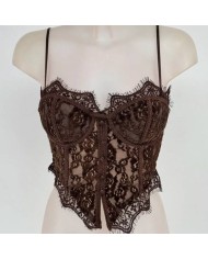 CORSET BOTONES CHOCO