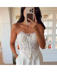 CORSET BOTONES CREMA