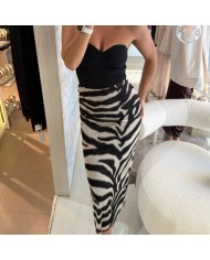 FALDA MIDI TUL ZEBRA