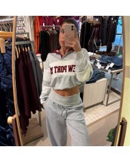 SUDADERA CON SOLAPA BURDEOS
