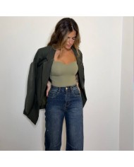 BLAZER LARGA VERDE CAQUI