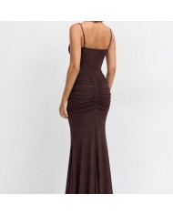 VESTIDO LUREX CORSET BRONCE