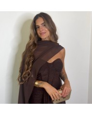 VESTIDO LUREX CORSET BRONCE