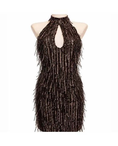 PREVENTA VESTIDO FLECOS LENTEJUELAS CHOCO