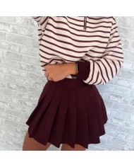 FALDA TABLAS BURDEOS