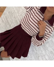 FALDA TABLAS BURDEOS