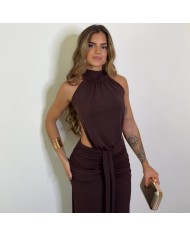 VESTIDO ELVIRA CHOCO