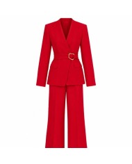 CONJUNTO TRAJE HEBILLA ROJO