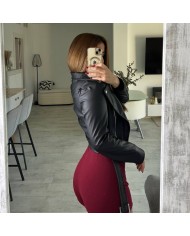 FALDA PANTALÓN CINTURÓN BURDEOS