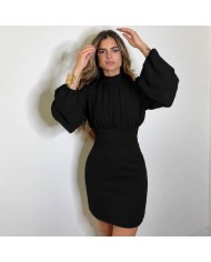 VESTIDO GASA NEGRO
