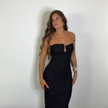 VESTIDO TEXTURA NEGRO