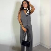 CONJUNTO TRAJE CHALECO GRIS 2