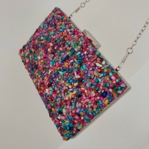 BOLSO EVENTO PIEDRAS COLORES