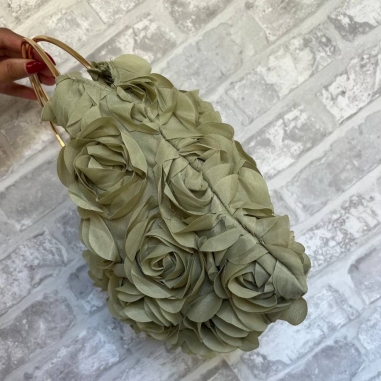 BOLSO FLORES PISTACHO