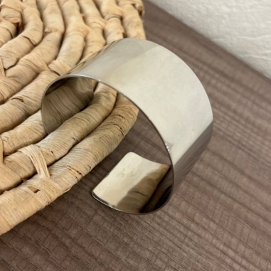 BRAZALETE ACERO PLATA