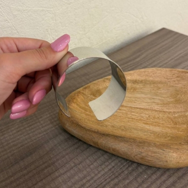 BRAZALETE ACERO PLATA