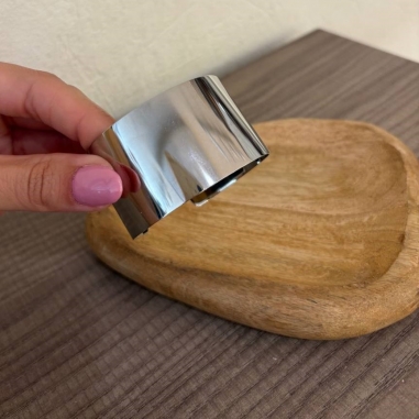 BRAZALETE ACERO PLATA