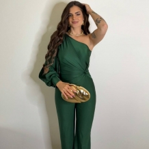 MONO ASIMÉTRICO NUDO VERDE...