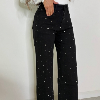 JEANS TACHAS NEGRO