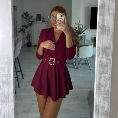 MONO VUELO CINTURÓN VINO