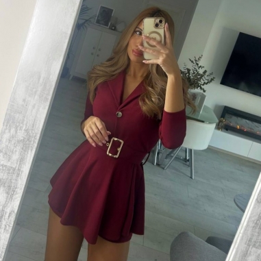 MONO VUELO CINTURÓN VINO