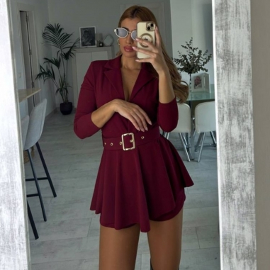 MONO VUELO CINTURÓN VINO