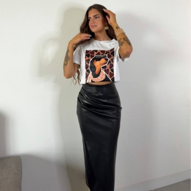 FALDA EFECTO PIEL NEGRA