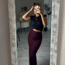 FALDA TUL ANIMAL PRINT VINO 2