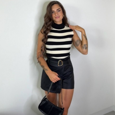 TOP PUNTO HALTER RAYAS